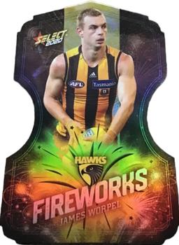 2020 Select Footy Stars - Fireworks Diecuts #FDC80 James Worpel Front